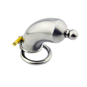 New stainless steel male chastity cage with locking urethral catheter plug metal cock cages chastity device sex toy for man - sextoysok