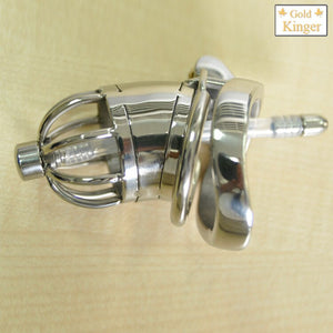 Stainless Steel Male Chastity Device With Silicone Urethral Sounds Catheter Spike Ring BDSM Sex Toys For Men Chastity Belt A277 - sextoysok