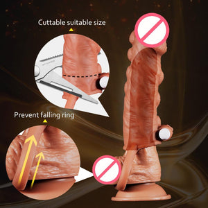 Thick Condoms For Men Dildo Extender Reusable Penis Sleeve Intimate Goods Penis Enlargement condom Rings Cock Massager Sex Toys - sextoysok