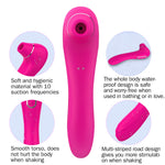 HIWUP Sex Sucking Toys Vibrator Powerful Clitoris Sucker Blowjob Tongue Stimulator Nipple Vagina Pussy Pump Sex Toys for Women - sextoysok