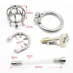 New Super Small Male Chastity Device 45MM Adult Cock Cage With Urethral Catheter BDSM Sex Toys Stainless Steel Chastity Belt - sextoysok