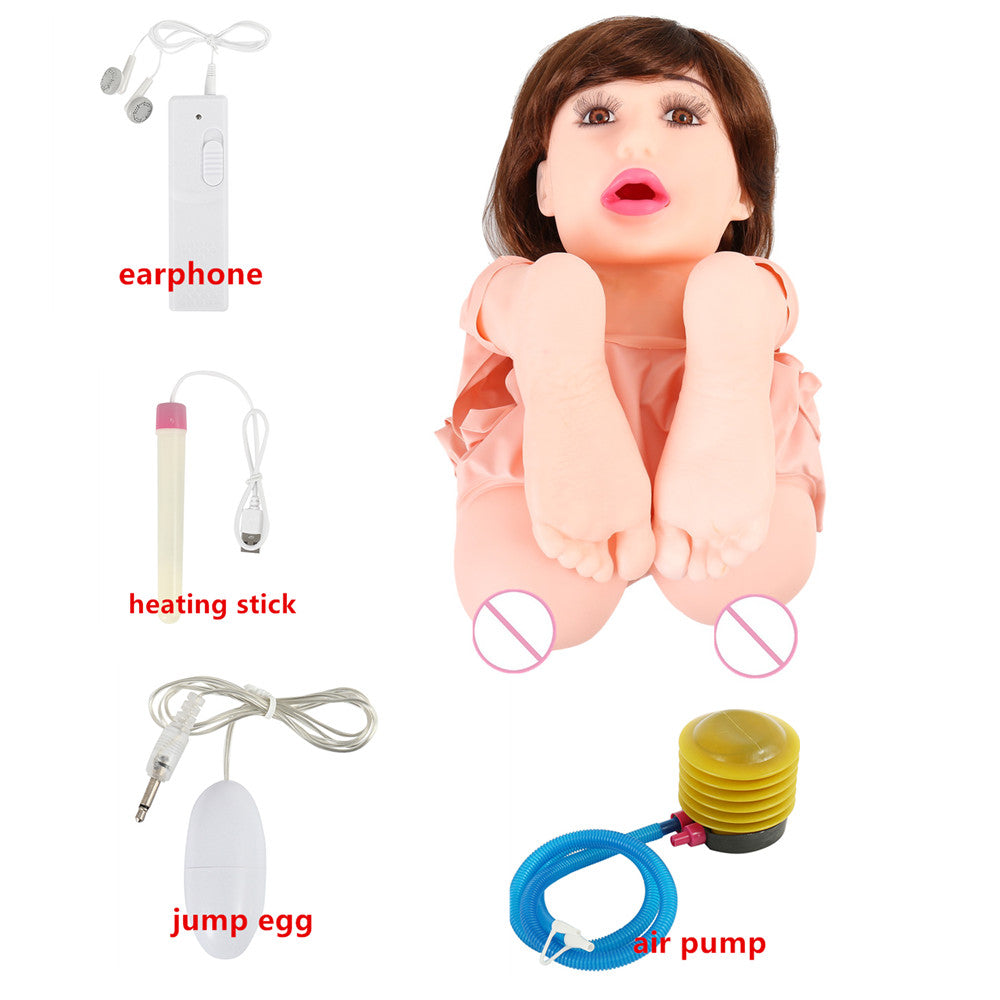 160cm Inflatable Sex Doll Male Masturbation With Vagina Anal Oral Sex Toys For Men Adults Products Toys Sex Shop (Flesh) - sextoysok