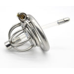 New Super Small Male Chastity Device 45MM Adult Cock Cage With Urethral Catheter BDSM Sex Toys Stainless Steel Chastity Belt - sextoysok