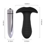 PHANXY Vibrator Male Anal Plug Medical Soft Silicone Anal Cork With Vibration 7 Speed Butt Plug Adult Sex Toys For Women Couples - sextoysok