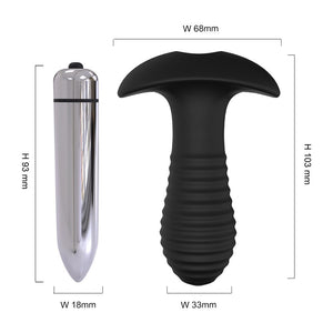 PHANXY Vibrator Male Anal Plug Medical Soft Silicone Anal Cork With Vibration 7 Speed Butt Plug Adult Sex Toys For Women Couples - sextoysok