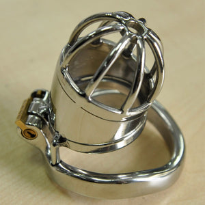 Free shipping!!! New Lock Design 70mm Cage Length Stainless Steel Super Small Male Chastity Devices 1.6" Short Cock Cage For Men - sextoysok