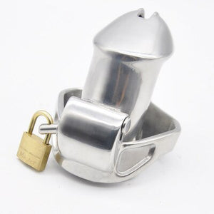 Free Shipping! New Design Male 316L Stainless Steel Luxury Chastity Device Standard Cage with 2 Magic Locks - sextoysok
