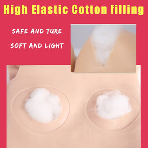Eyung Breast Form Silicone Fake Breast Boobs Tit Realistic Silicone Breast Plate Chest for Crossdresser Sissy Transvestite Cospl - sextoysok