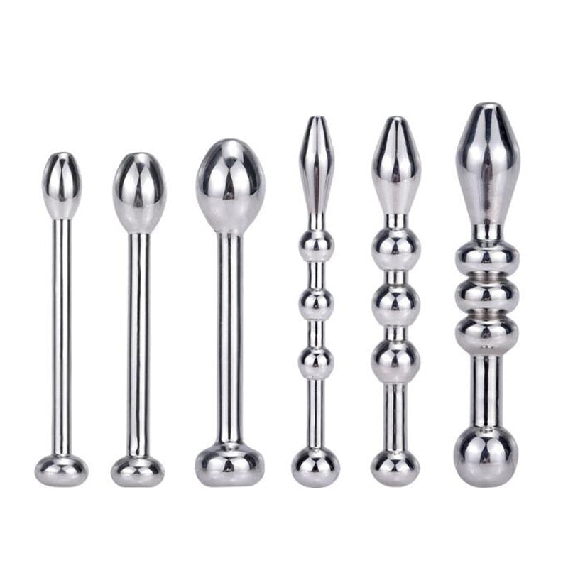 Dilator Stainless Steel Sound Rods Catheters (7 Outfit) Sounding Irritation Rod Urethral dilation horse eye stick male appliance - sextoysok