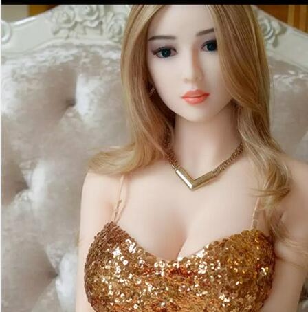 sitting stand Posture Thickening Inflatable Sex Doll Tits Can Be Filled With Water Shoulder Seamless Love Doll Male Masturbator (Light yellow) - sextoysok