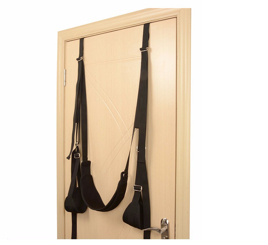 Sex Swing Door Swing Sexy Bondage Door Slam Adult SM Game Fetish Bondage Leg Open Spreader For Women Men Couple Chairs Hanging (Black) - sextoysok