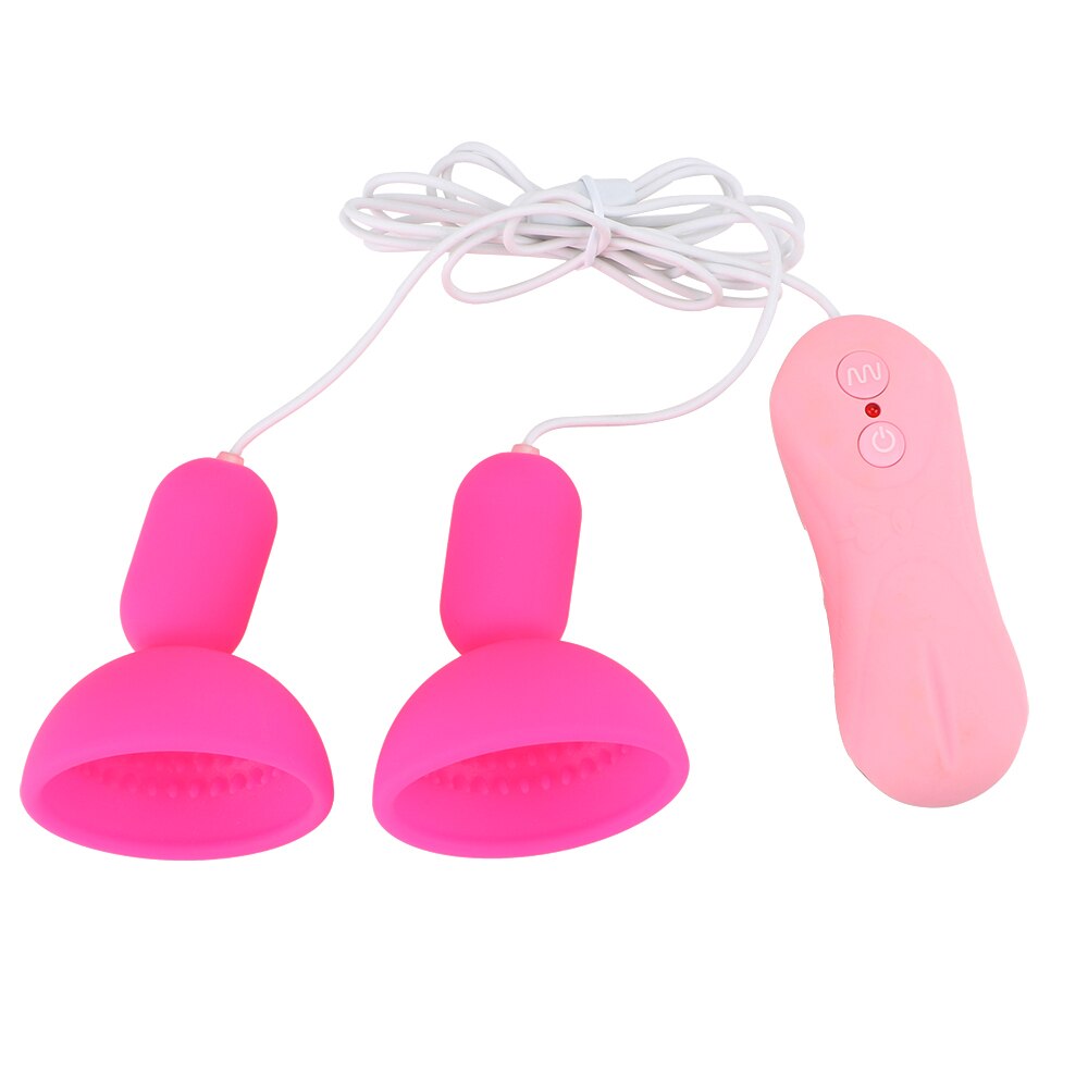 16 Speeds Remote Nipple Sucker Vibrator Breast Pump Nipple Massager Vibration Suction Cup Chest Masturbator Sex Toys for Women - sextoysok