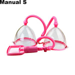 Electric/Manual Breast Massager Vacuum Cup Vibrating Breast Enlarge Enhance Nipple Sucker Breast Massager Pump With Retail Box - sextoysok