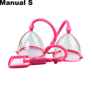 Electric/Manual Breast Massager Vacuum Cup Vibrating Breast Enlarge Enhance Nipple Sucker Breast Massager Pump With Retail Box - sextoysok