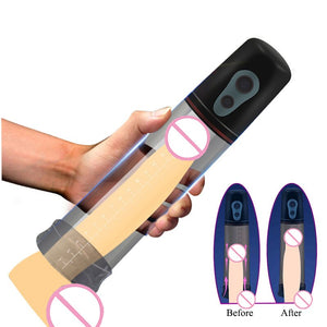 USB Electric Penis Pump Vibrator Electronic USB Rechargeable Male Vacuum Pump Penis Enlargement Automatic Pump sex Toys - sextoysok