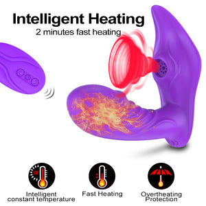 Sucking Vibrator Sex Toys for Women Adult G Spot Clit Sucker Clitoris Stimulator Wireless Heating Wearable Panties Vibrator - sextoysok