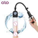 OLO With Pressure Gauge Penis Pump Penis Enlargement Male Masturbation Delayed Ejaculation Vacuum Pump Sex Toys For Men - sextoysok