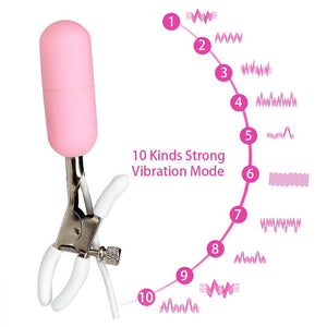 OLO 10 Frequency Breast Massage Nipple Vibrator Vibrating Nipple Clamps Sex Toys for Women Adult Products - sextoysok