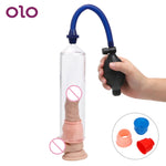 OLO Penis Pump Vacuum Pump Penis Enlargement Extender Male Masturbation Sex Toys For Men Delayed Ejaculation - sextoysok