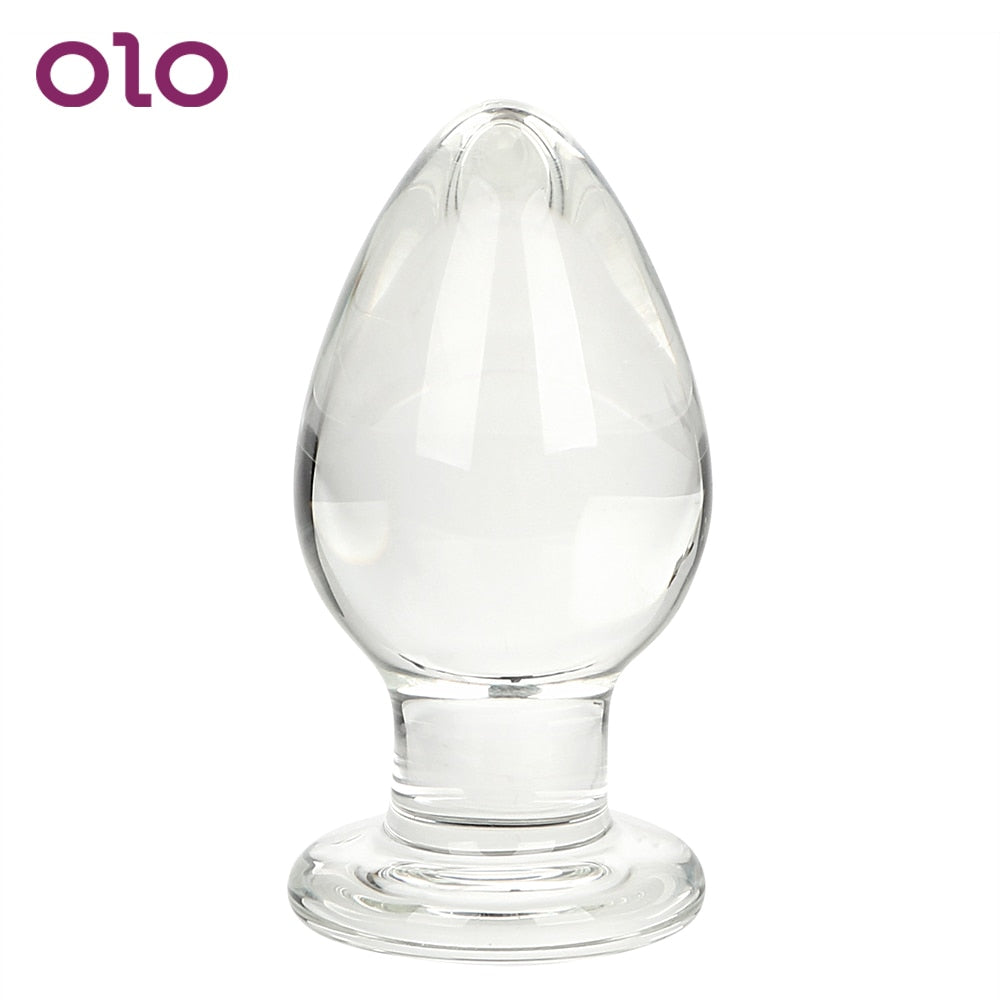 OLO Anal Plug Butt Plug Erotic Butt Stimulation Glass Sex Toys for Women Men Masturbation Prostate Massager - sextoysok