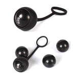 Stronger Glans Trainer Penis Extender Cock Ring 4 Ball Heavy Weight Hanger Stretcher JJ Enlargement Silicone Dumbbell For Men (Black) - sextoysok