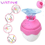 VATINE Egg Shape G-spot Suction Tongue Vibrator Nipple Massager Erotic Female Masturbation Clitoris stimulation - sextoysok