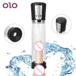 OLO Vacuum Penis Pump Powerful Penis Enlargement Extender Penis Enlarger USB Rechargeable Automatic Penis Pump Sex Toys for Men - sextoysok