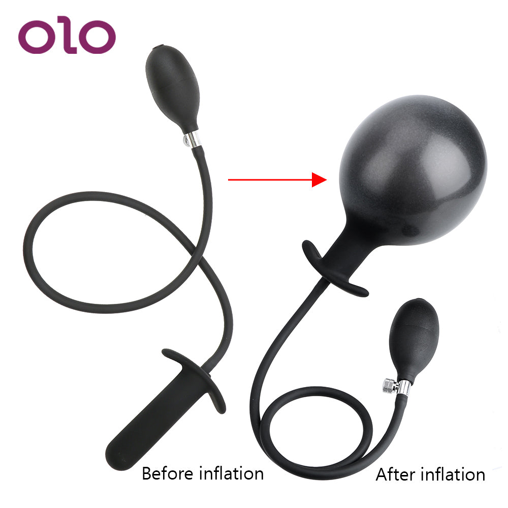 OLO Expandable Butt Plug Inflatable Anal Plug Anal Dilator Adult Products Prostate Massage Sex Toys for Women Men - sextoysok