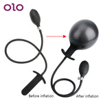 OLO Expandable Butt Plug Inflatable Anal Plug Anal Dilator Adult Products Prostate Massage Sex Toys for Women Men - sextoysok