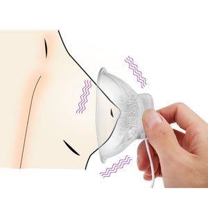 OLO 10 Modes Lick Tongue Nipple Vibrator Vibrating Breast Stimulator Massager Pump Nipple Sucker Pump Cups Sex Toys for Woman - sextoysok