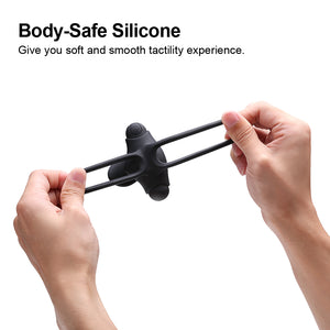 Luvkis Vibrating Silicone Cock Remote Control Rechargeable Penis whit Ring Clitoral G-Spot Vibrators Vibes Stimulators Sex Toys (Black) - sextoysok