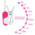 OLO 10 Speeds Vibrator Nipple Clip Clamps Breast Massage Clitoris Clip Clitoral Stimulation G spot Sex Toys for Women Cute - sextoysok