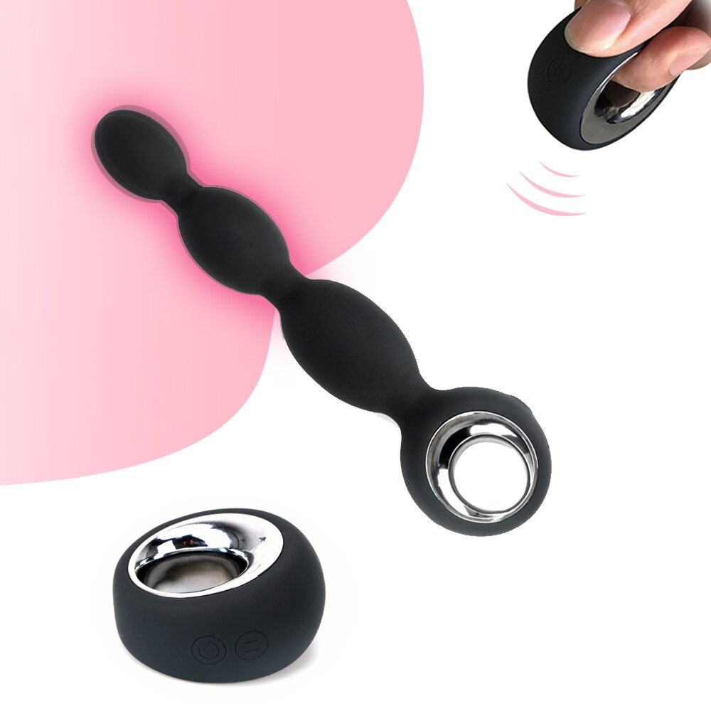 OLO Anal Plug Vibrator Wireless Remote Control Anal Beads Vibrator 9 Speed Prostate Massage Sex Toys for Men Male Masturbator - sextoysok