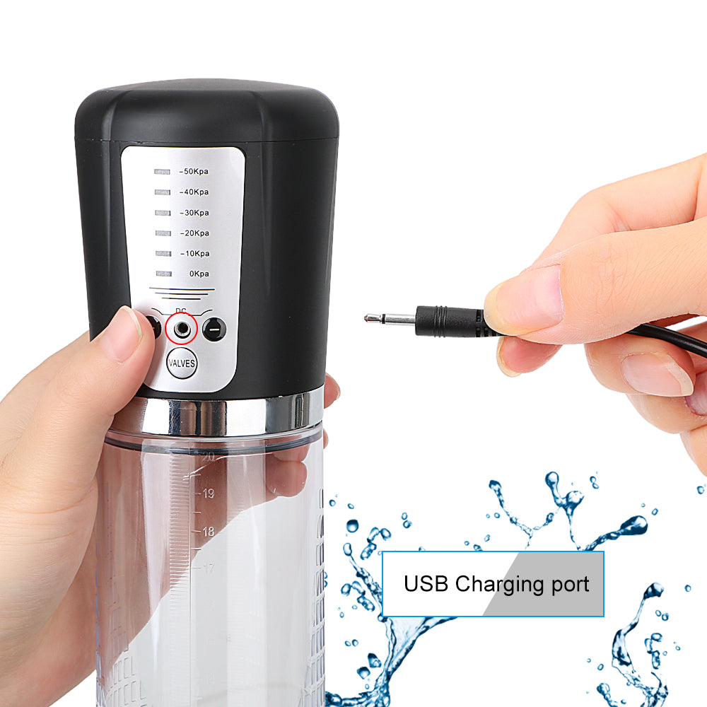 OLO Vacuum Penis Pump Powerful Penis Enlargement Extender Penis Enlarger USB Rechargeable Automatic Penis Pump Sex Toys for Men - sextoysok