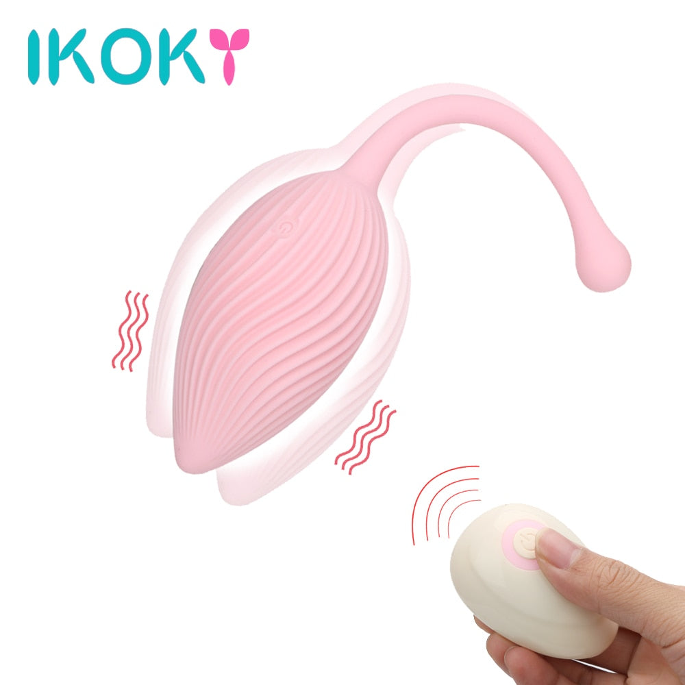 IKOKY Vibrator Egg 10 Speeds Wireless Vaginal Ball Exercises Female Masturbator Conch Shape Vibrating Eggs Sex Toys for Women - sextoysok