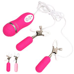 IKOKY Vibrating Nipple Clamps Nipple Vibrator 10 Frequency Silicone Breast Massage Nipple Stimulation Sex Toys for Women - sextoysok