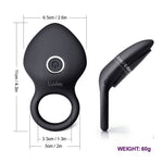 Luvkis 10 Speeds Penis Vibrator Rings Male Longer Lasting Vibrating Cock with Ring Massager Brush Silicone Sex Toys USB Charged - sextoysok