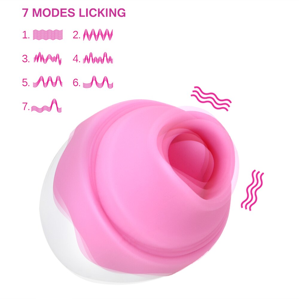 VATINE Egg Shape G-spot Suction Tongue Vibrator Nipple Massager Erotic Female Masturbation Clitoris stimulation - sextoysok