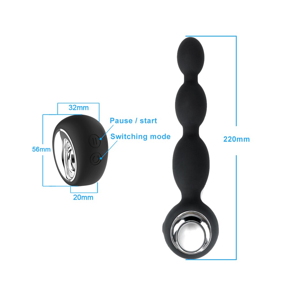 OLO Anal Plug Vibrator Wireless Remote Control Anal Beads Vibrator 9 Speed Prostate Massage Sex Toys for Men Male Masturbator - sextoysok