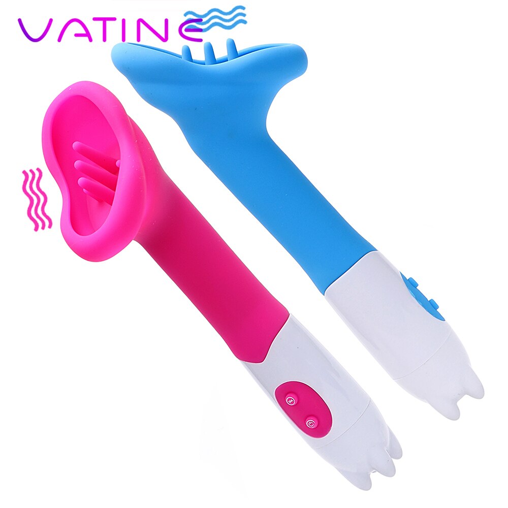 VATINE Clitoris Stimulation Adult Products Nipple Sucker G Spot Vibrator Tongue Sex Toys For Women 12 Speed Oral Licks Silicone - sextoysok