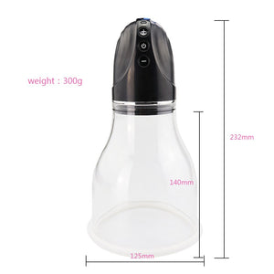Breast Enlargement Pump Vacuum Suction Cup Electric Vibrator Strong Sucker Clitoris Massager Breast Enhancer Women Sex Toys - sextoysok