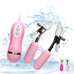 IKOKY Vibrating Nipple Clamps Nipple Vibrator 10 Frequency Silicone Breast Massage Nipple Stimulation Sex Toys for Women - sextoysok