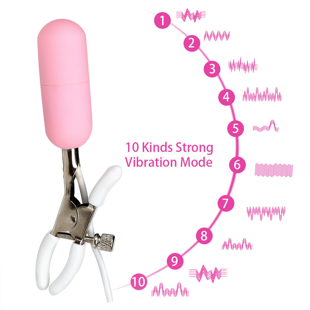 VATINE Adult Products 10 Frequency Sex Toys for Women Nipple Vibrator Vibrating Nipple Clamps Breast Massage Female Masturbation - sextoysok