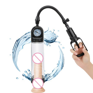 VATINE Male Masturbation Vacuum Pump Sex Toys For Men Penis Pump Penis Enlargement Delayed Ejaculation With Pressure gauge - sextoysok