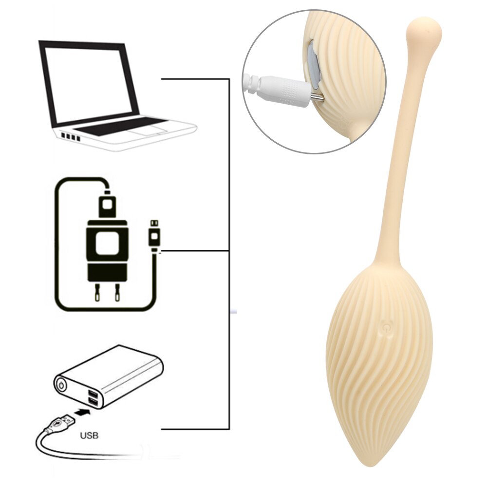 IKOKY Vibrator Egg 10 Speeds Wireless Vaginal Ball Exercises Female Masturbator Conch Shape Vibrating Eggs Sex Toys for Women - sextoysok