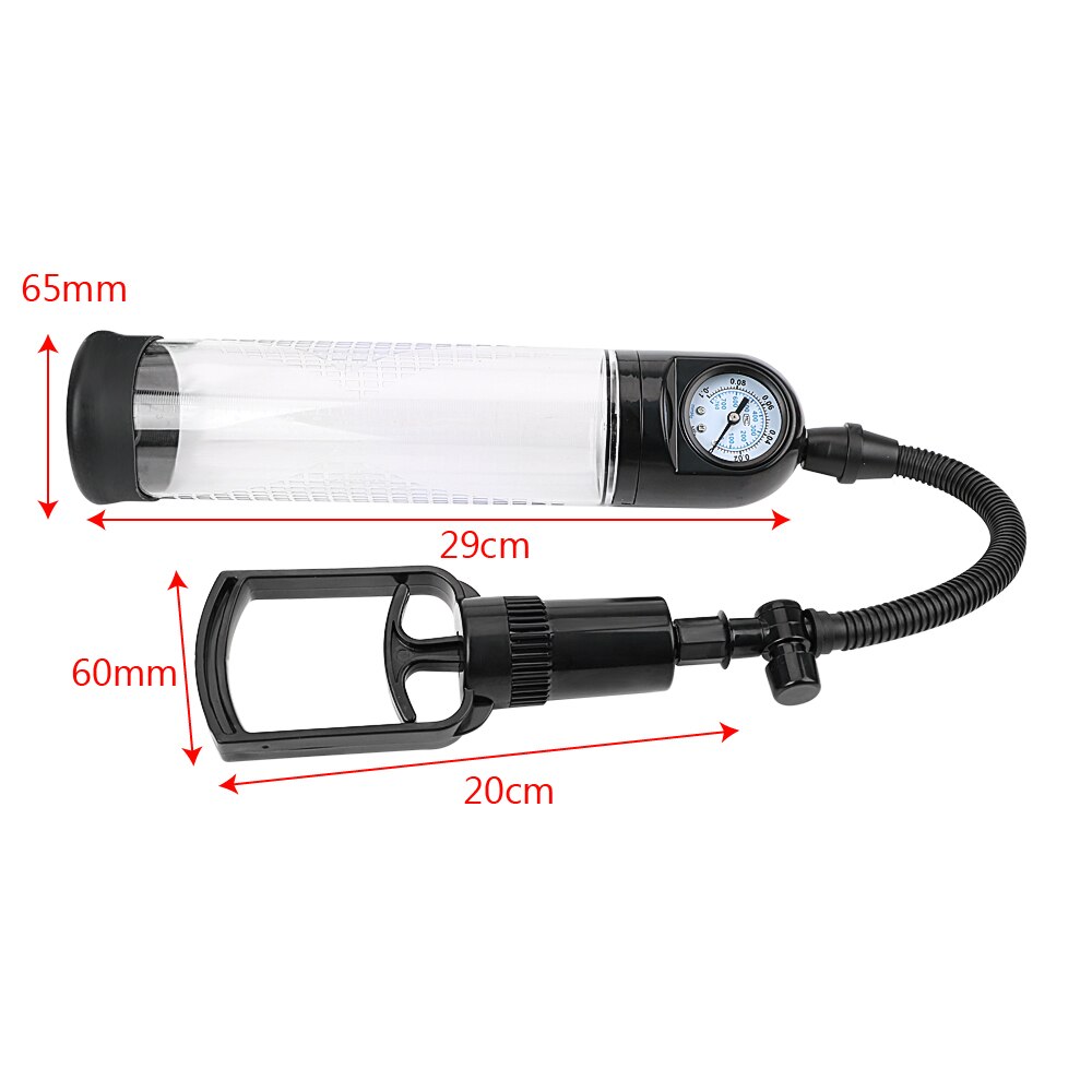OLO With Pressure Gauge Penis Pump Penis Enlargement Male Masturbation Delayed Ejaculation Vacuum Pump Sex Toys For Men - sextoysok