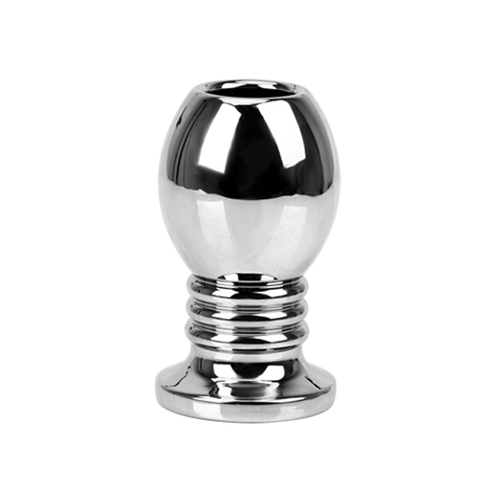 VATINE Metal Hollow Anal Plug Douche Enema Prostata Massager Sex Toys For Woman Men Gay Peep Vaginal Butt Plug Anal Dilator - sextoysok