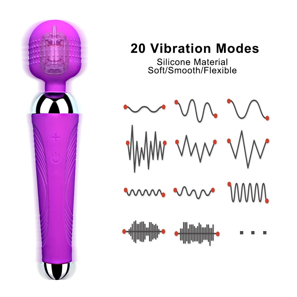 Powerful Magic Wand AV Vibrator Sex Toys for Woman Clitoris Stimulator Sex Shop toys for adults G Spot vibrating Dildo for woman - sextoysok