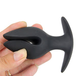 ORISSI Black Silicone Open And Close Anal Plug Butt Plug Anus Expander Stimulator Huge Big Buttplug Sex Toy Ass Plug - sextoysok
