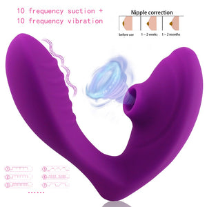 Vagina Sucking Vibrator 10 Speeds Vibrating Sucker Oral Sex Suction Clitoris Stimulator Erotic Sex Toy for Women Sexual Wellness - sextoysok